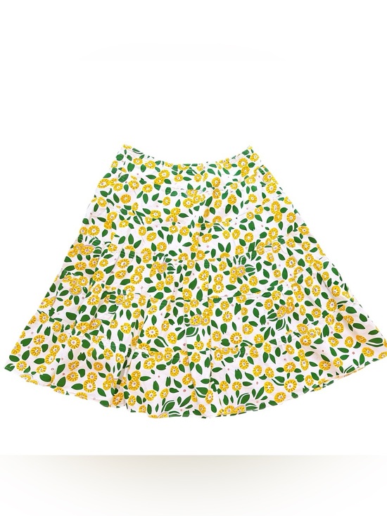 twenty-one Dresses & Skirts - Prairie Acacia Yellow Floral Tiered Skirt Cottagecore Midi Ruffle Whimsical M